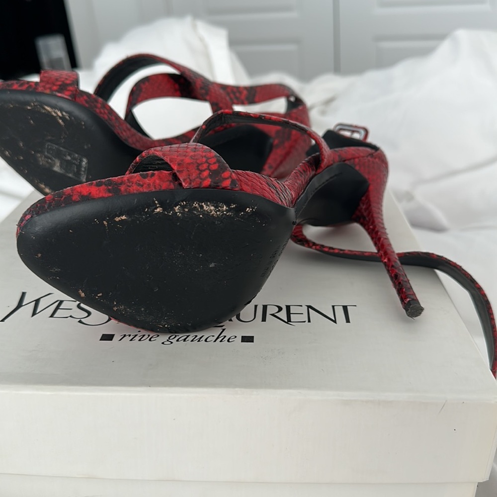 Giuseppe Zanotti Red Python Heels - image 4